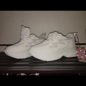 white chunky sneakers